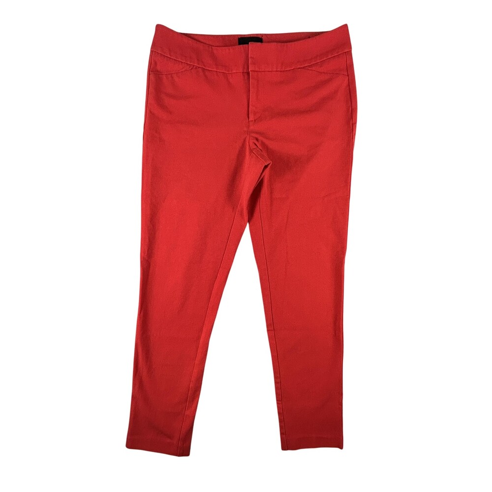 Cynthia Rowley Pants Womens 8 Red Stretch Slim Fit Dress Career Trousers Cropped